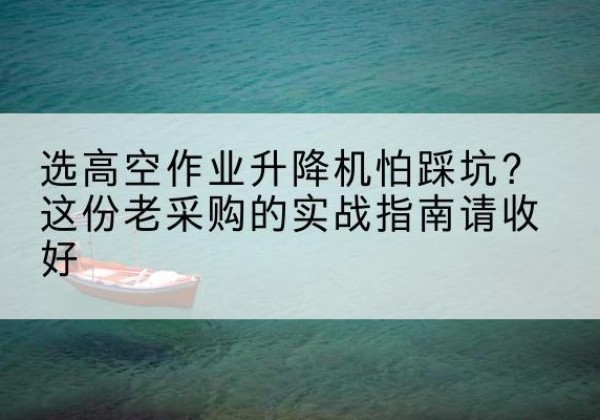汉滨高空作业升降机厂家推荐-选高空作业升降机怕踩坑？这份老采购的实战指南请收好